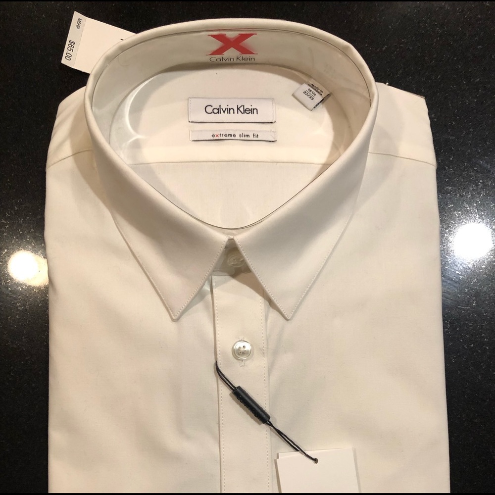White Calvin Klein Dress Shirt